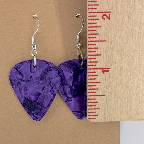 Guitar Pick Custom Earrings - Picture 2 of 3